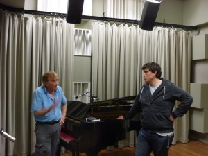 Left to Right:Engineer Roger Doyle and Presenter Matt Bailey